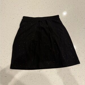 Lucy in the Sky Black Mini Skirt with Sparkle and Built in Shorts